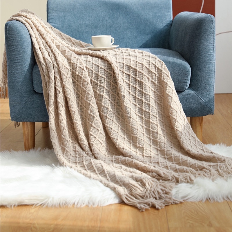 Chăn decor, chăn Sofa phong cách Bắc Âu cao cấp
