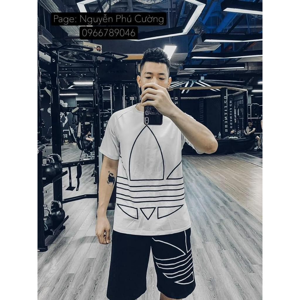 Bộ Thể Thao Hè ADDIDAT Nam Cánh Hoa 3 Màu Cotton Lạnh Co Dãn 4 Chiều Lịch Sự