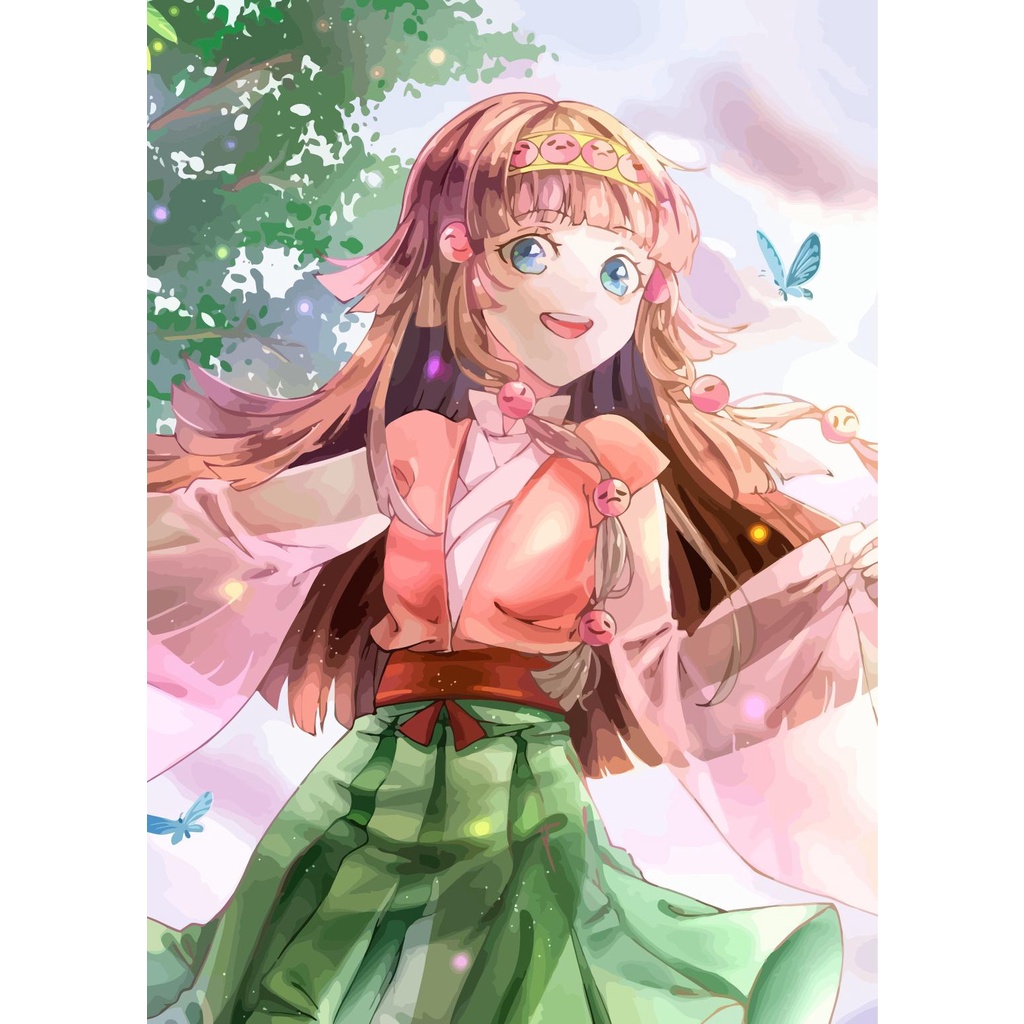 Tranh Sơn Dầu Diy Họa Tiết Anime Trang Trí Nhà Cửa