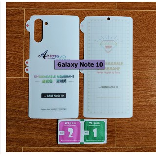 Combo 2 miếng Dán chống xước PPF Galaxy Note 10 mặt trước + mặt sau