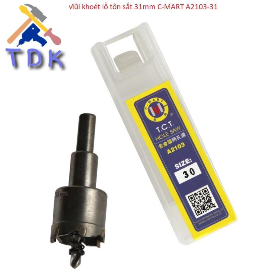 Mũi khoét lỗ tôn sắt 31mm C-MART A2103-31