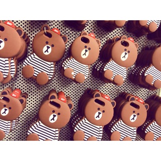 Ốp lưng silicone dày Gấu Brown siêu cute