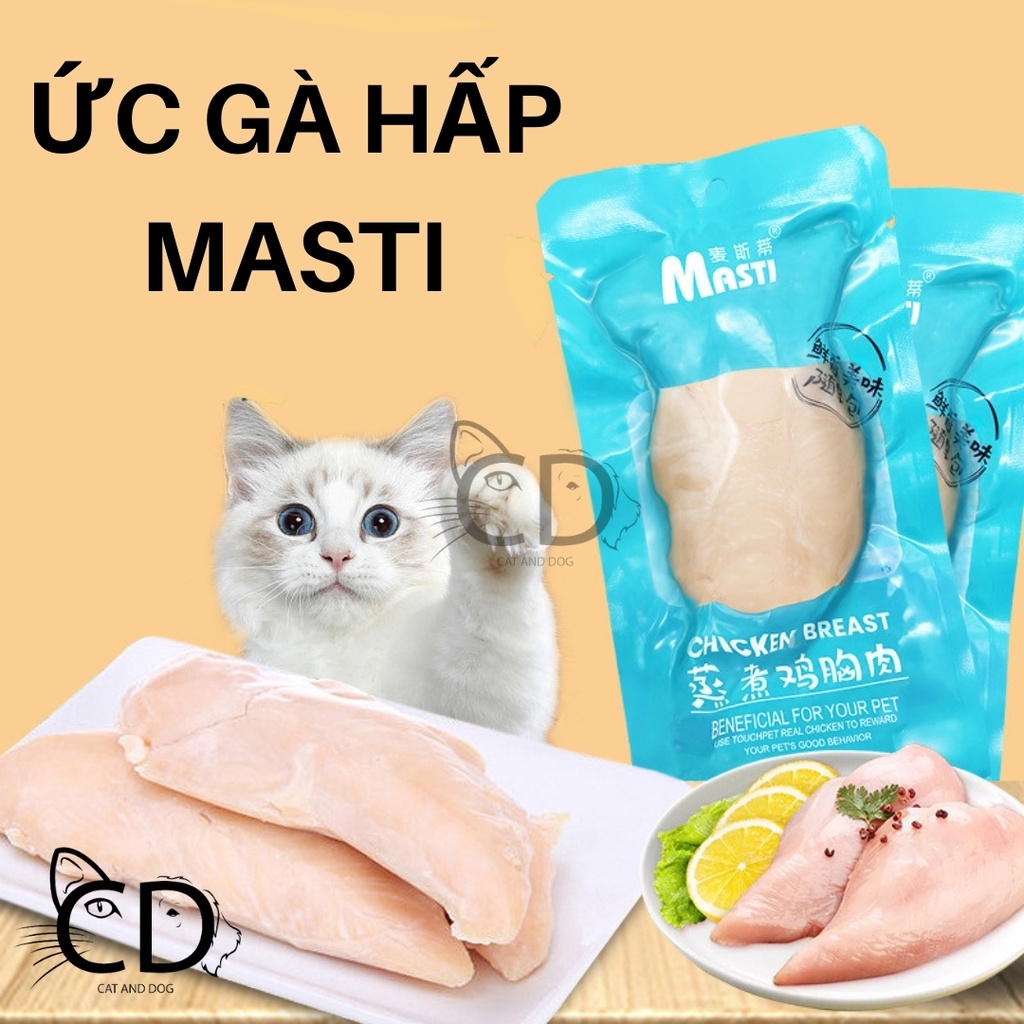 ỨC GÀ TƯƠI HẤP MASTI DÀNH CHO THÚ CƯNG - 40G