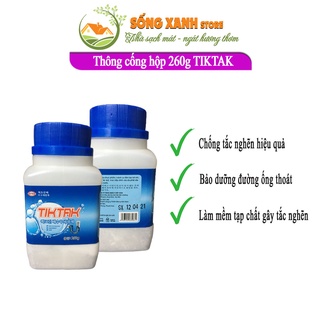 Bột thông tắc cống, bột thông cống siêu mạnh TIKTAK hộp 260g