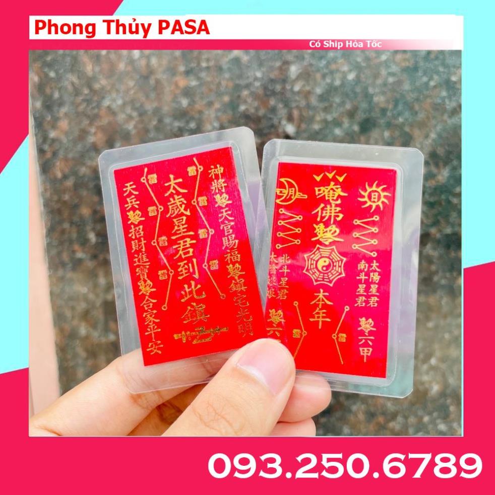 Thẻ Thái Tuế - Phù Thái Tuế Ép Plastic, Vật Phẩm Thái Tuế 7x5cm