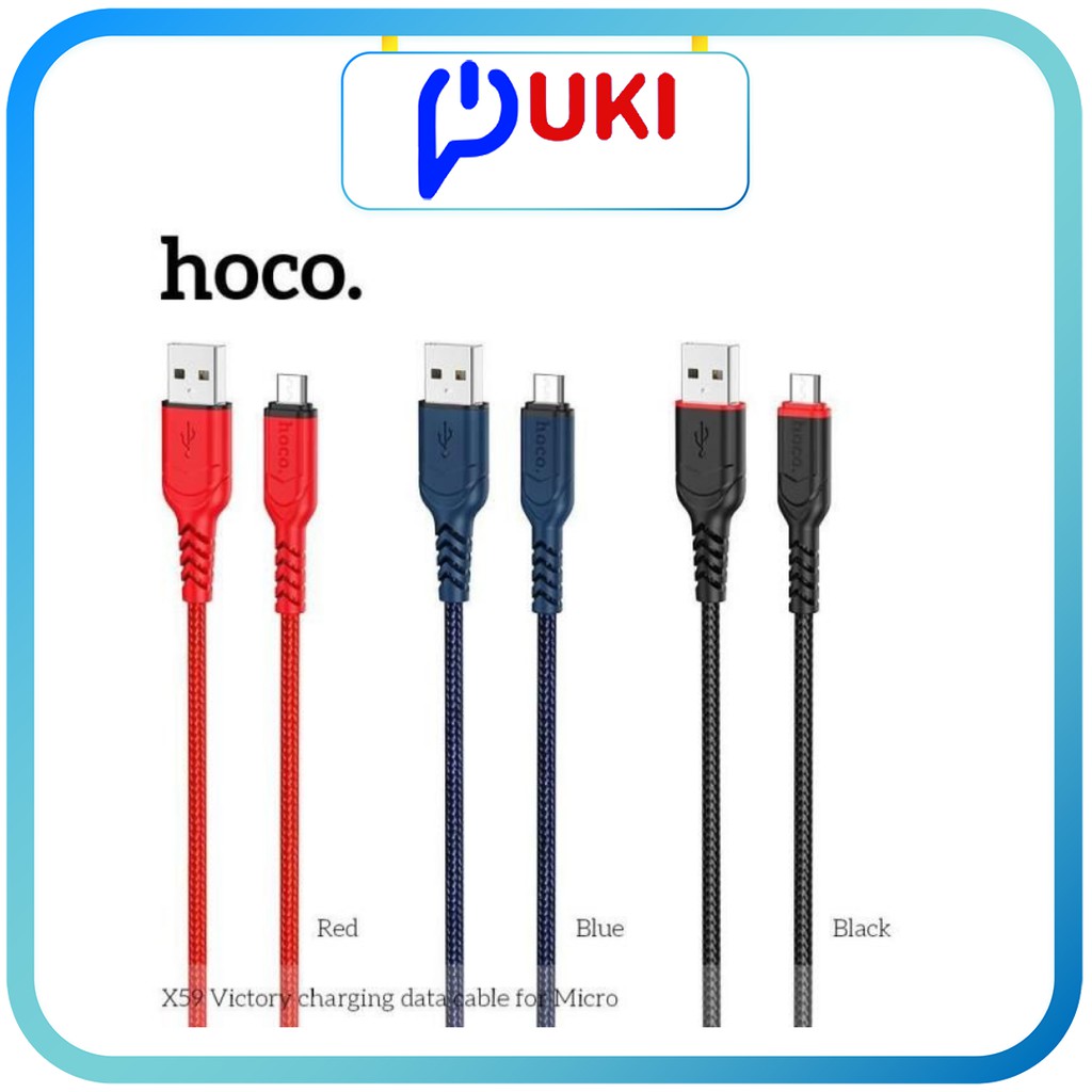 Mua dây sạc iphone/android/typec zin 7/7plus/8/10 plus chính hãng Hoco X59