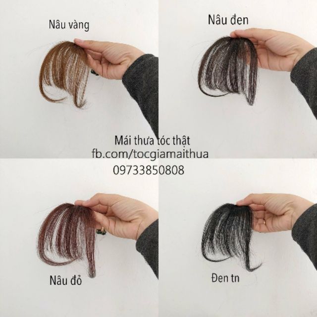 Tóc mái thưa  làm bằng sợi tóc thật, dùng nhiệt thoải mái.