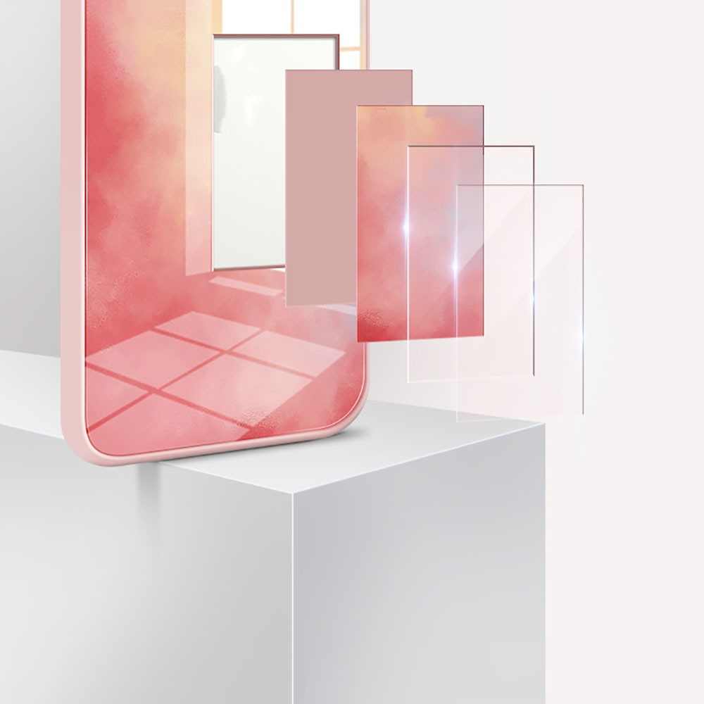 [sweet] IPhone12 12Pro 12proMax Silicone Shockproof Tempered Glass Phone Case Protective Cover