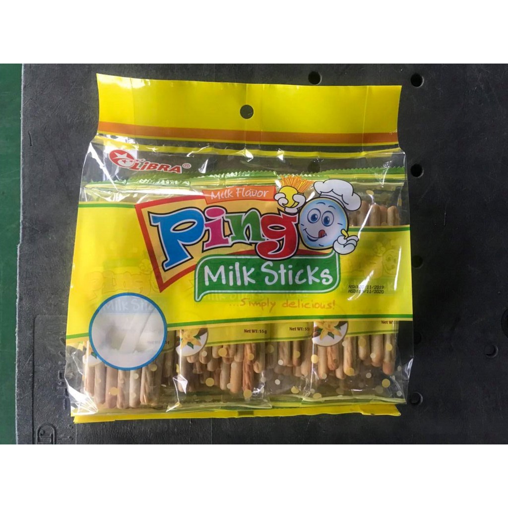 Bánh quy que vị sữa ngọt LIBRA milk cracker Pingo stick biscuit đồ ăn vặt dinh dưỡng healthy gói 186gr