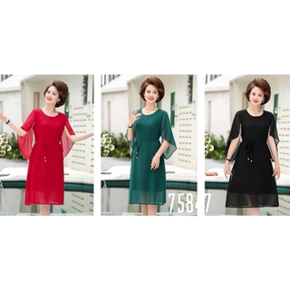 Đầm voan cánh tiên cột eo có lớp lót sang chảnh 75847