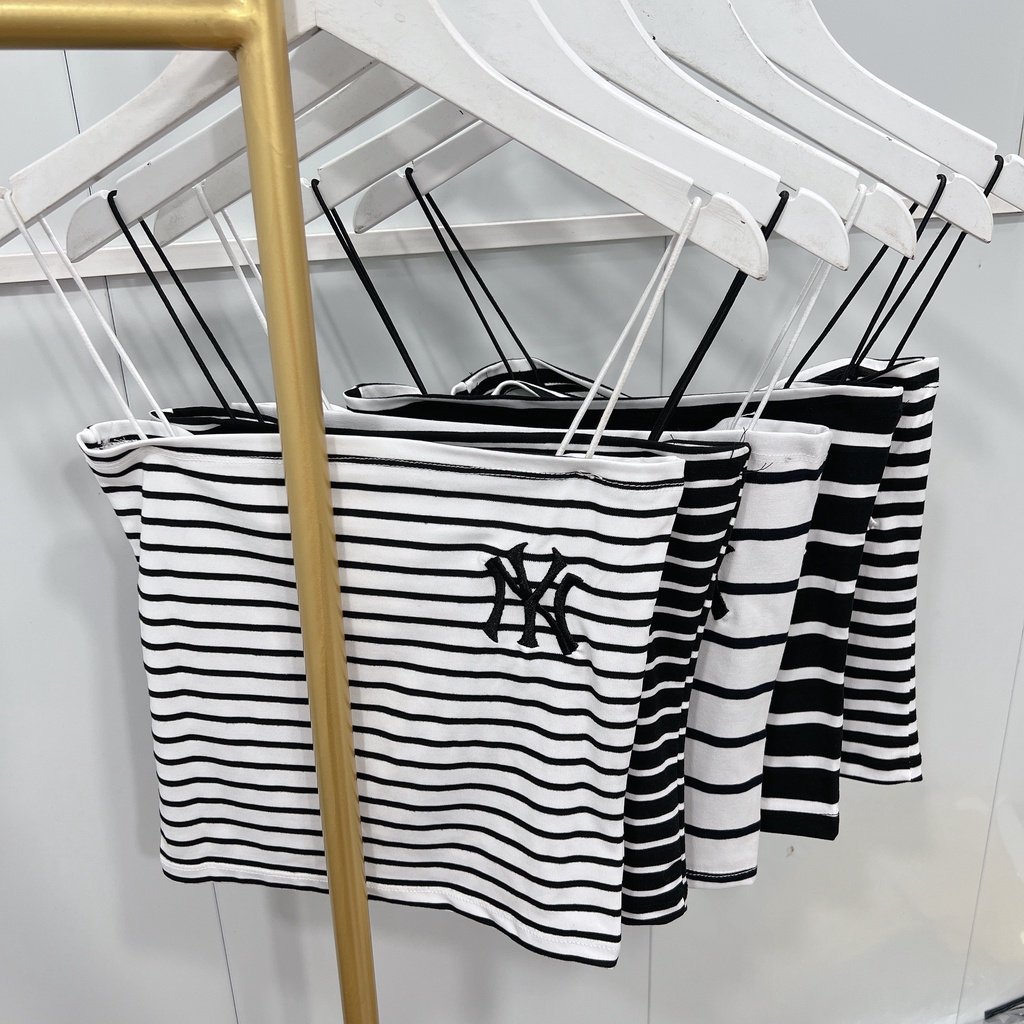 Áo Thun Nữ 2 Dây Kẻ NY - Thời Trang Đường Phố