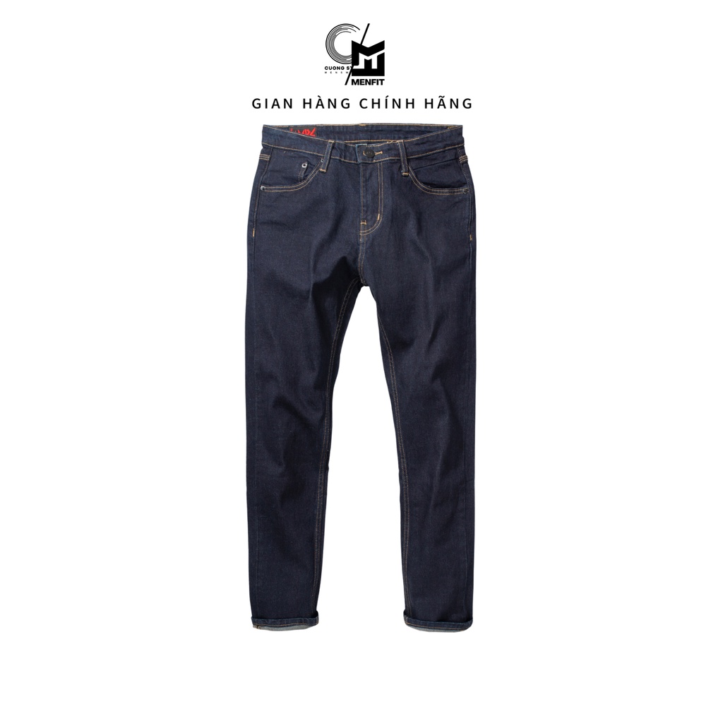 Quần jean dài nam cao cấp xanh denim MRC 012 chất cotton cao cấp, form ôm vừa vặn, tôn dáng, trẻ trung - CUONG STORE