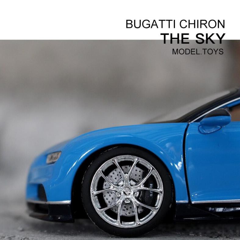 Mô hình xe Bugatti Chiron Blue 1:24 Welly