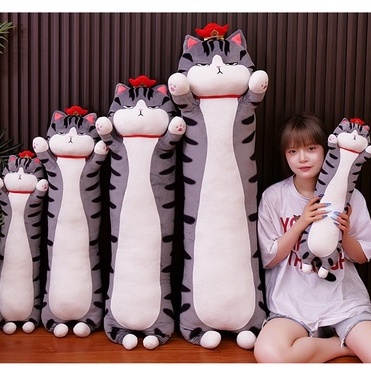 Gấu Bông Mèo Hoàng Thượng Cosplay phom Dài, Gối Ôm Mèo Vua Cute - Hàng Quảng Châu Cao Cấp