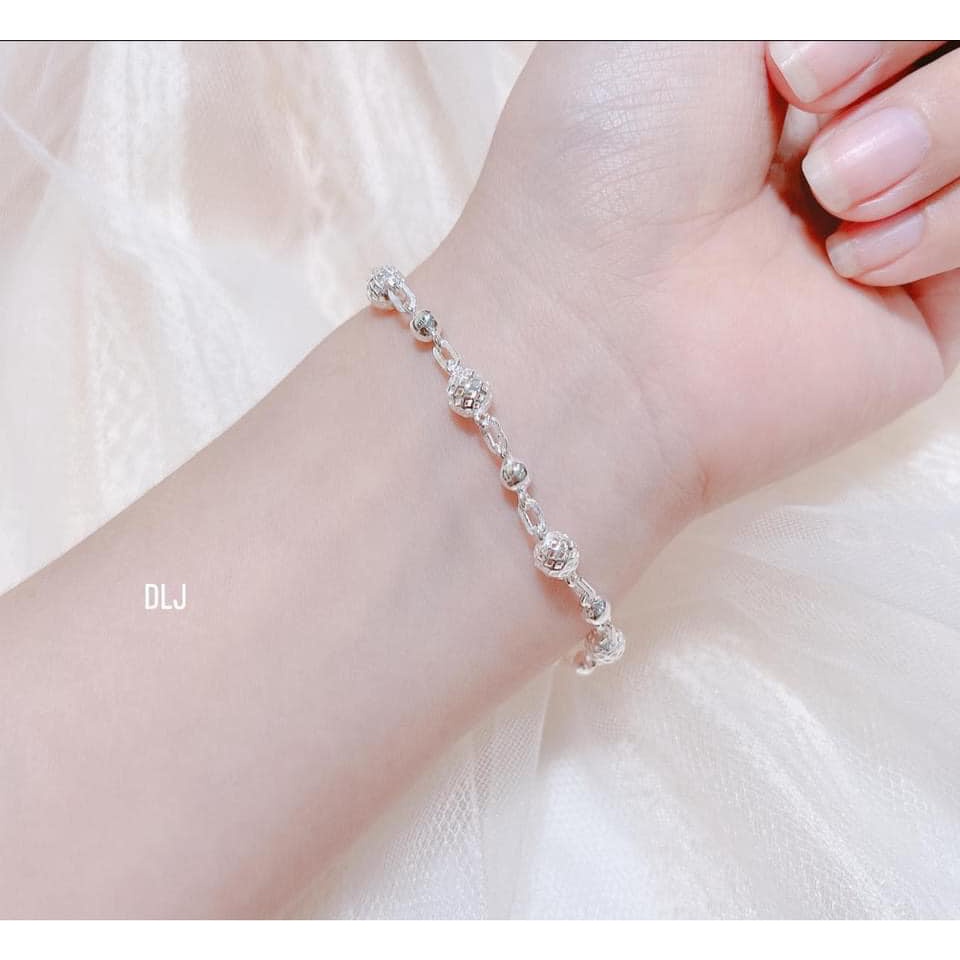 Lắc tay cầu cho nữ chất liệu bạc nguyên chất LL57