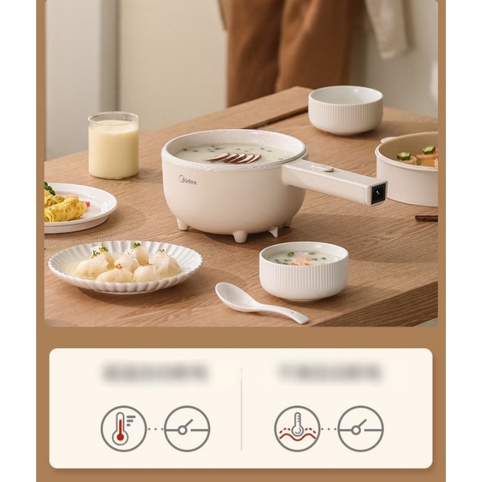 Nồi điện mini chống dính MIDEA chính hãng đa năng 2 tầng 🔥🔥🔥