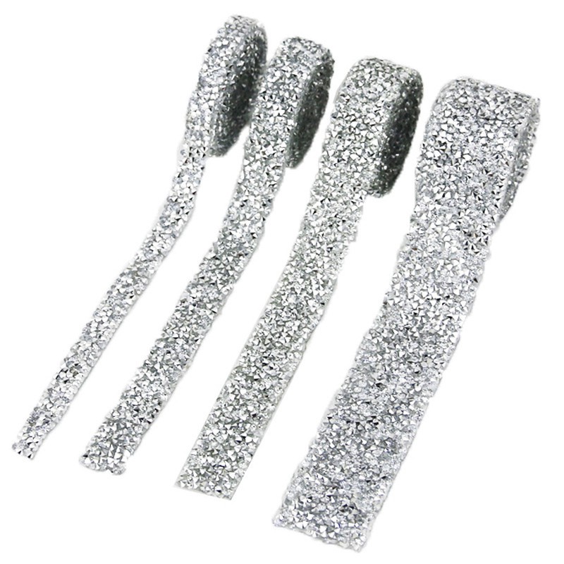 Dây ruy băng đính đá lấp lánh dài 1 thước dùng trang trí tiện dụng