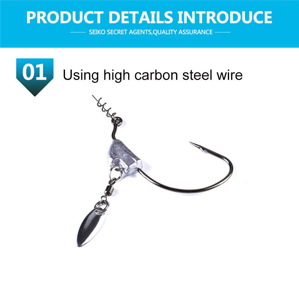 MUVAKO Móc Câu Cá Bằng Thép Carbon Chuyên Dụng