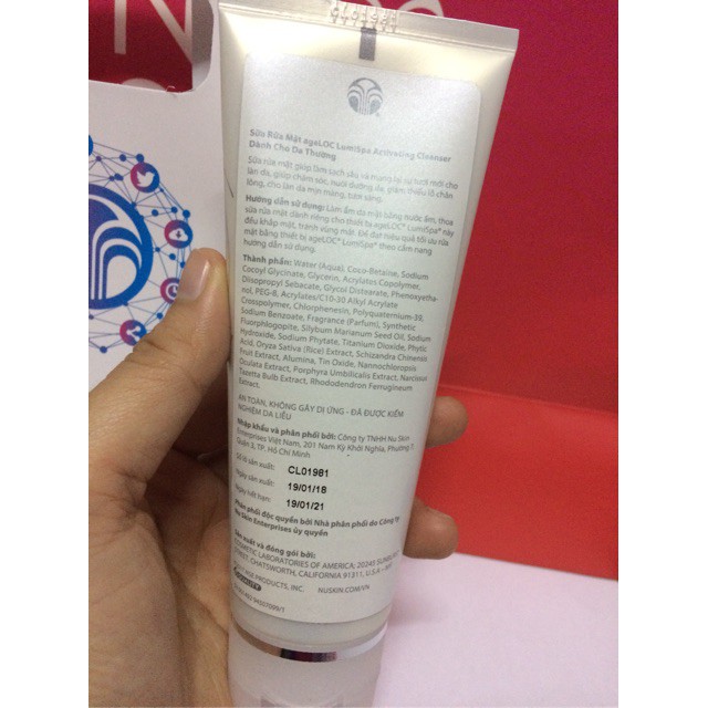 Sữa rửa mặt Lumispa Nuskin cho từng loại da