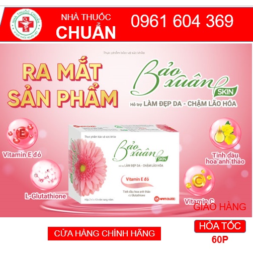 Viên Uống Bảo Xuân Skin - Hộp 20 Viên (MUA 6 TẶNG 1)