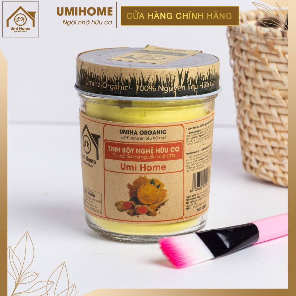 Bột Nghệ đắp mặt nạ hữu cơ UMIHOME nguyên chất | Turmeric Starch 100% Organic 135G