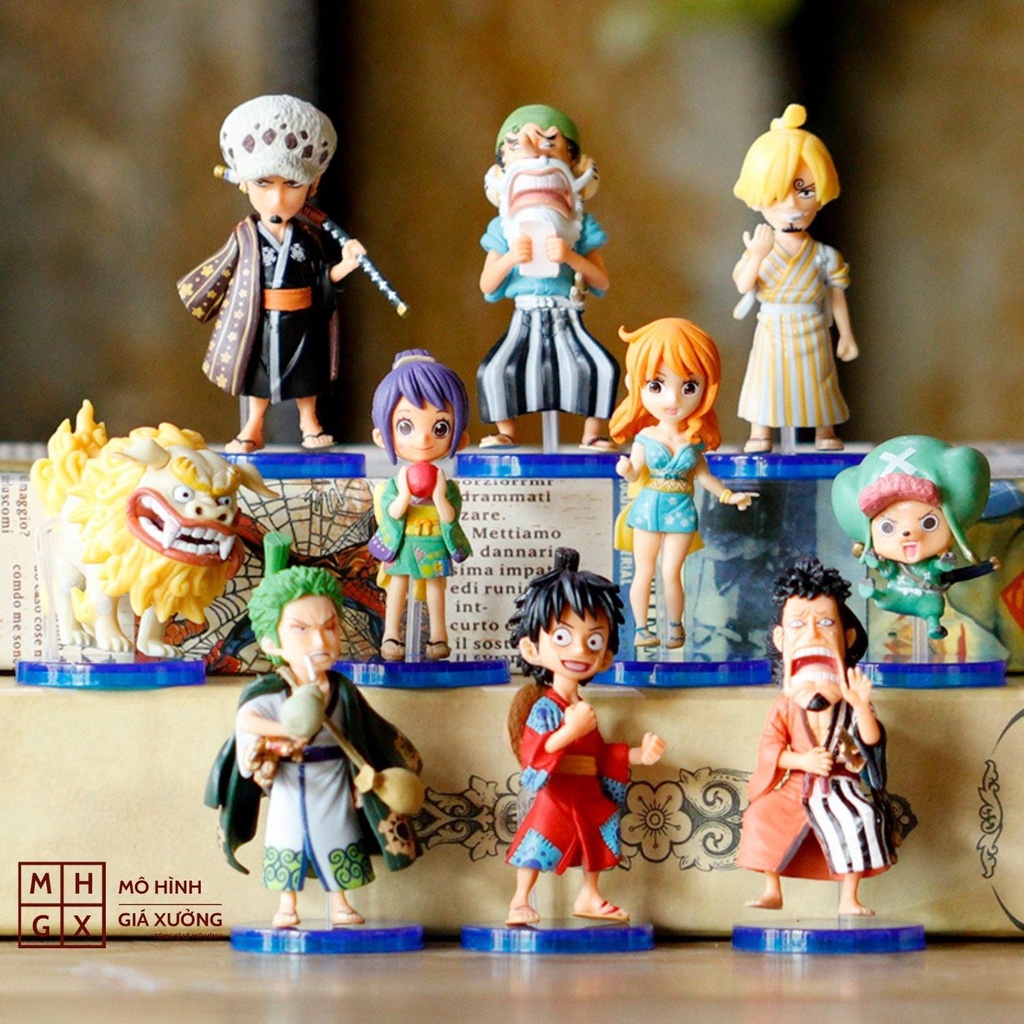 Mô hình One Piece Luffy Zoro Sanji Nami Choper Usopp Law Kin'emon Sư Tử vàng Otama ở wano quốc figure mô hình anime