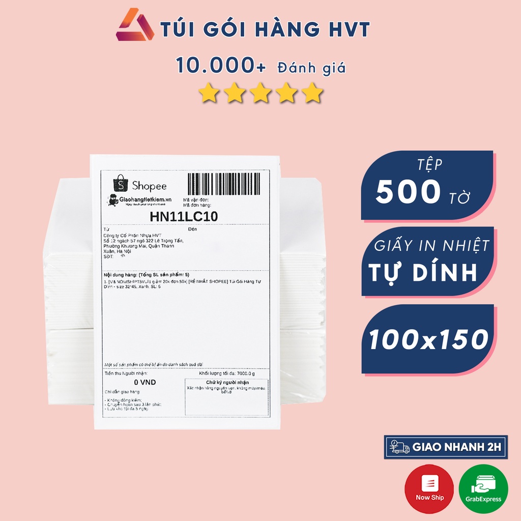 GIấy in nhiệt, in bill tự dính, giấy in decal NHỰA HVT