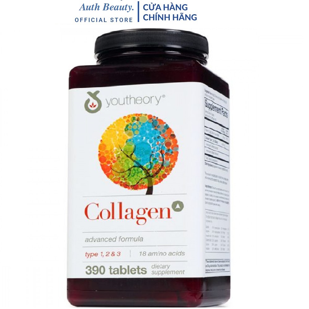 Viên Uống  Collagen Youtheory Viên Uống Đẹp Da - Chống Lão Hóa Collagen Youtheory Type 1 2 3  390 Của Mỹ (Mẫu Mới ) | Thế Giới Skin Care