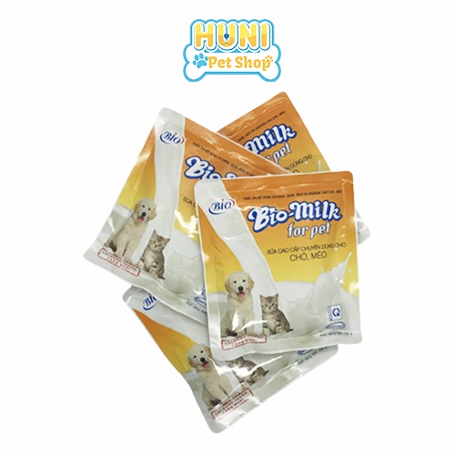 Sữa cho chó mèo con sơ sinh Bio Milk - dinh dưỡng cho thú cưng, gói 100g