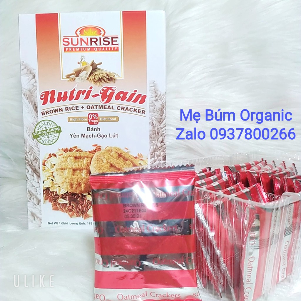 [ HCM Giao Hỏa Tốc] Bánh Yến Mạch - Gạo Lứt Nutri - Gain , Dành Cho Người Ăn Kiêng, Tiểu Đường Hộp 178g ( 16 bánh)