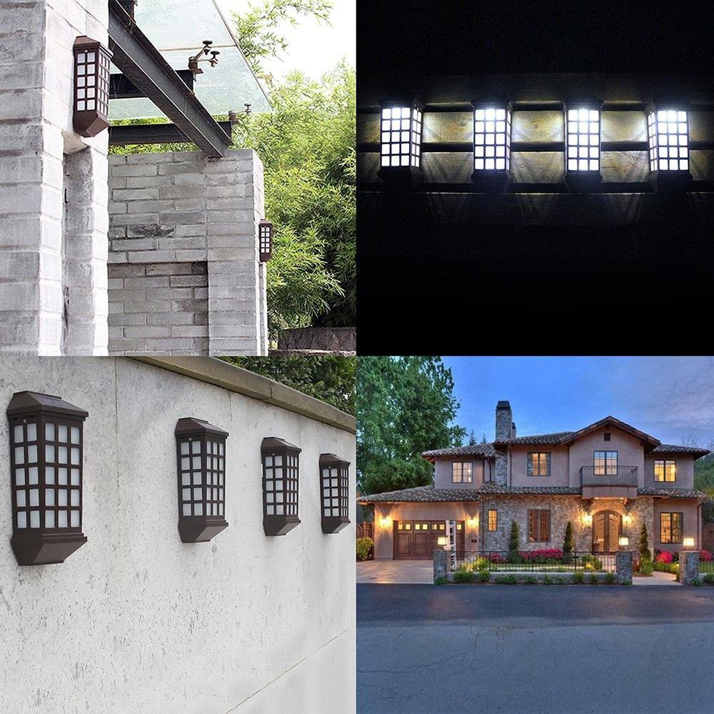 2 đèn LED chống nắng gắn tường cho hàng rào siêu sáng