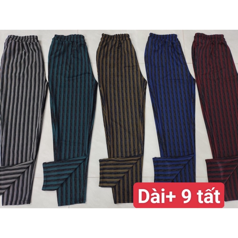 Sét 3 quần thun sọc quần caro co giãn 4 chiều từ 35 kí đến 70 kí MD12 Minh Đạt