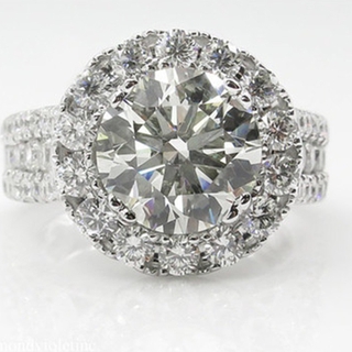 Sparkling Stone-Attached Alloy Ring