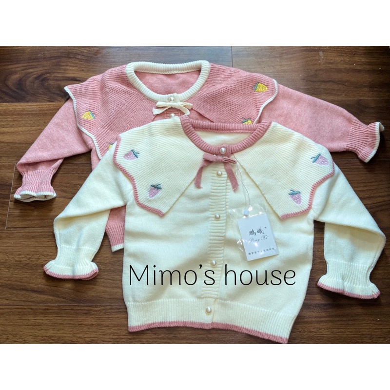 Áo khoác len cardigan bé gái, vải dày dặn, chất đanh đẹp giữ ấm tốt