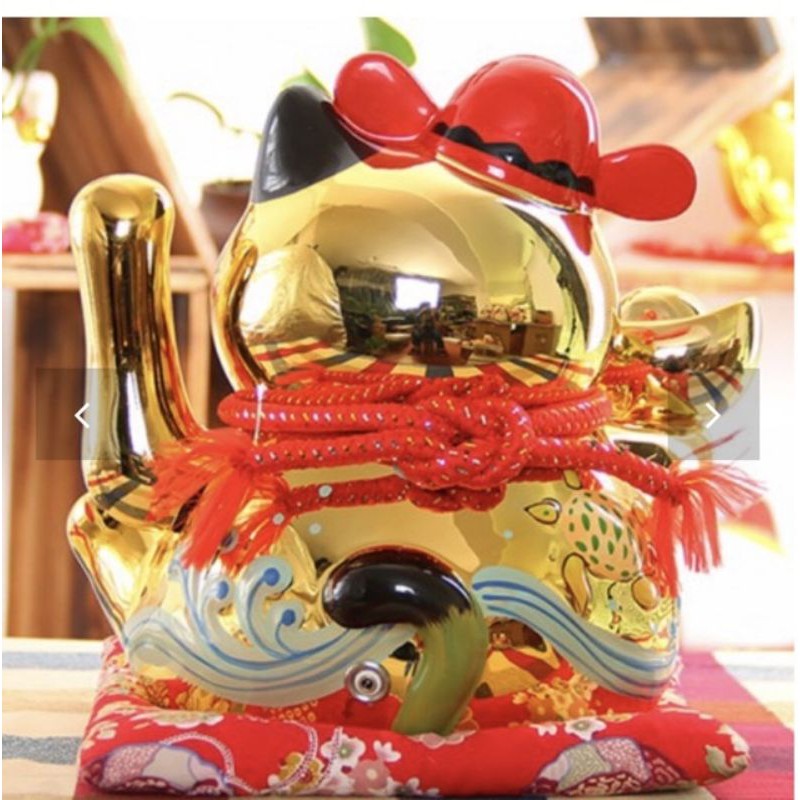 Mèo thần tài, mèo may mắn maneki neko vẫy tay 25cm