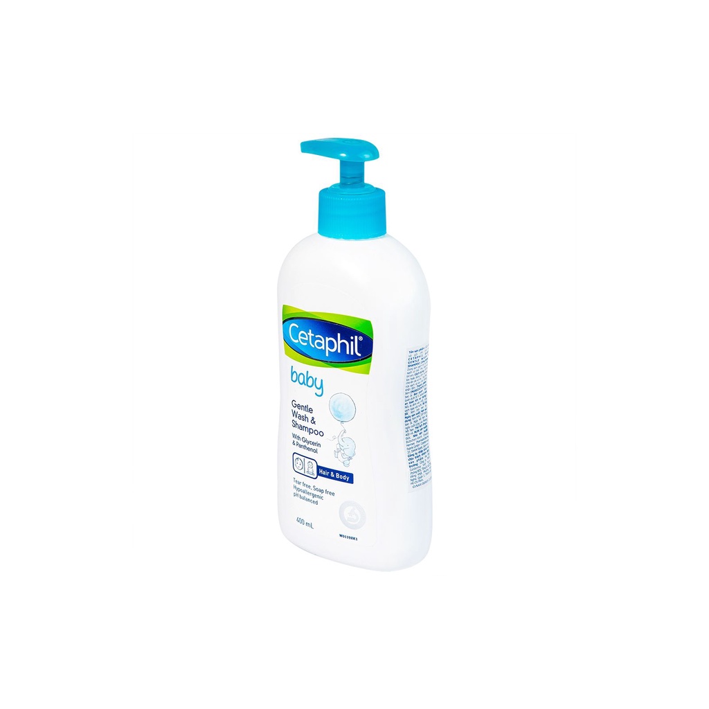 Sữa Tắm Gội Cho Bé Cetaphil Baby Gentle Wash &amp; Shampoo Giúp Làm Sạch Nhẹ Nhàng Và Dưỡng Ẩm Cho Da Của Trẻ (Chai 400ml)