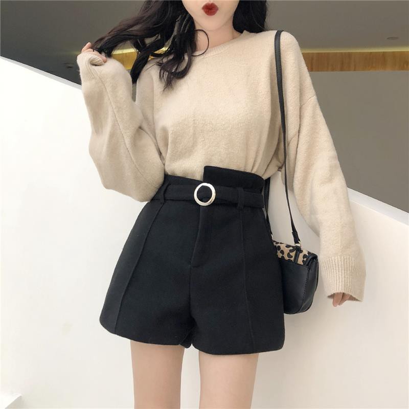 Quần Short Len Ống Rộng Thời Trang Thu Đông 2019 Phong Cách Hàn Quốc Cho Nữ | BigBuy360 - bigbuy360.vn