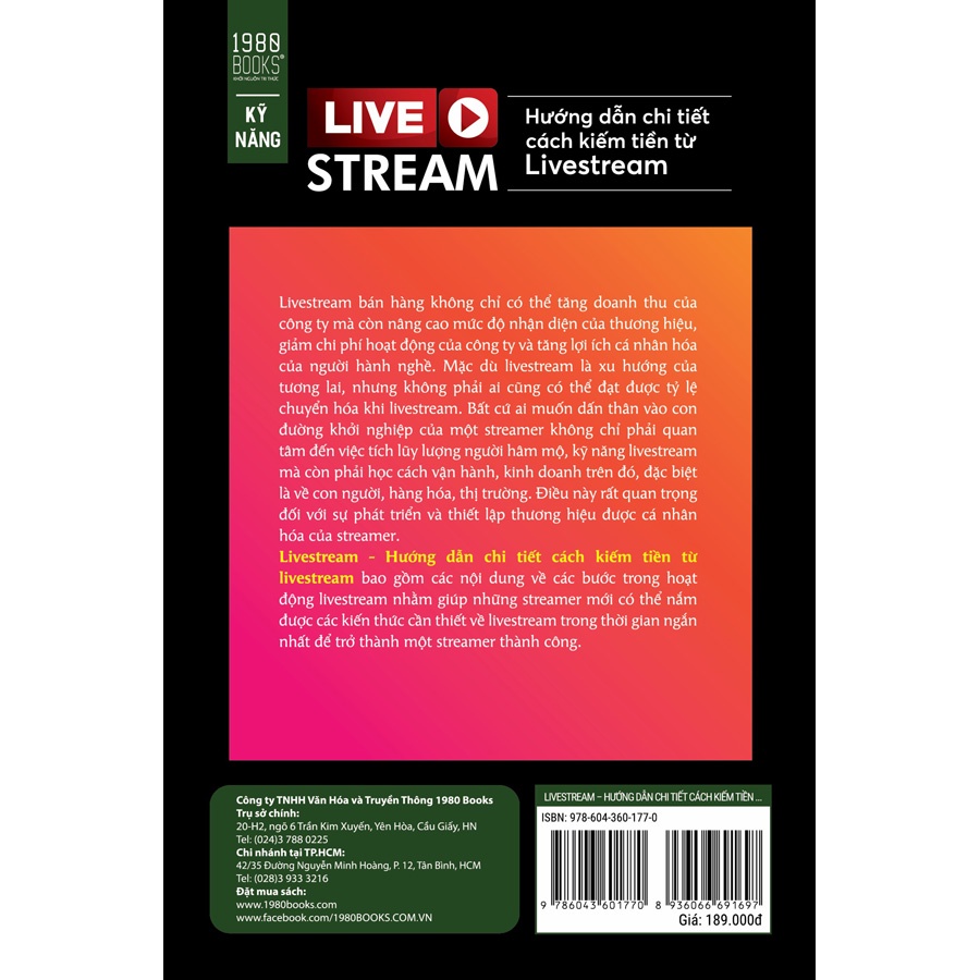 Sách – Hướng Dẫn Chi Tiết Kiếm Tiền Từ Livestream