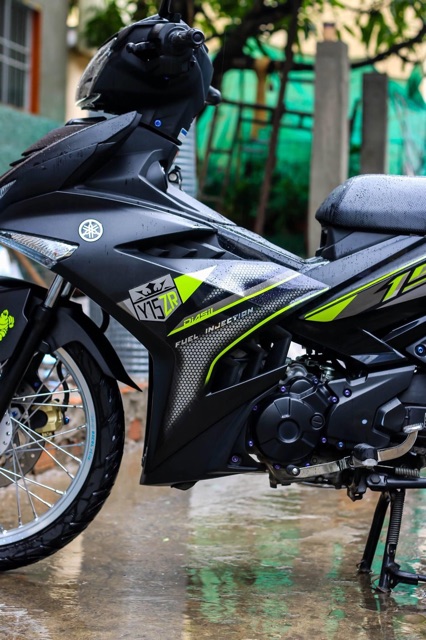 Tem rời Exciter 150 Đen nhám xanh lá -1