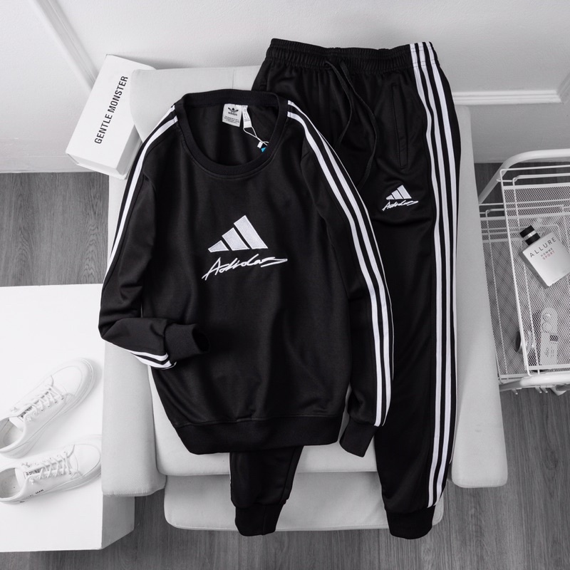 Bộ thu đông adidas nam, Bộ thể thao nam hàng xuất dư chất vải đẹp dày dặn