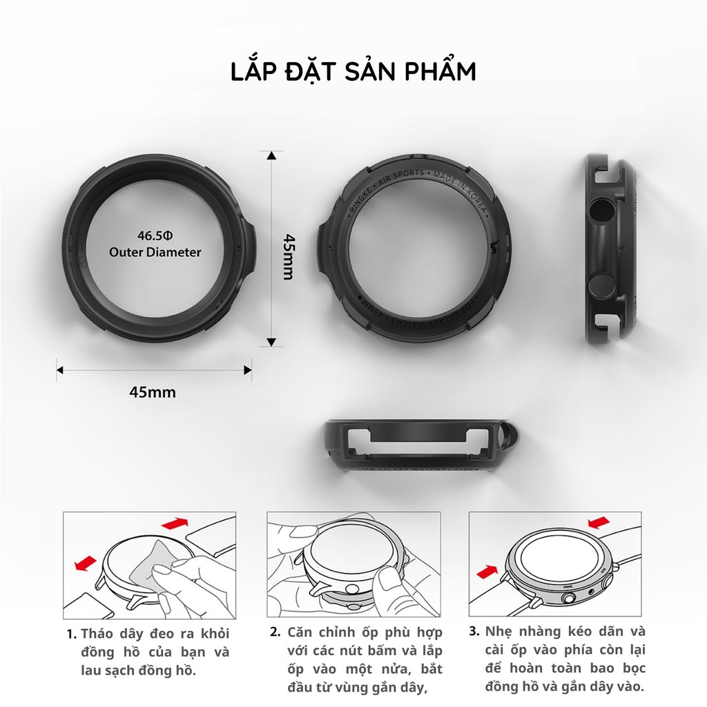 Case ốp cho Samsung Galaxy Watch 3  - Air Sports - Hãng Ringke