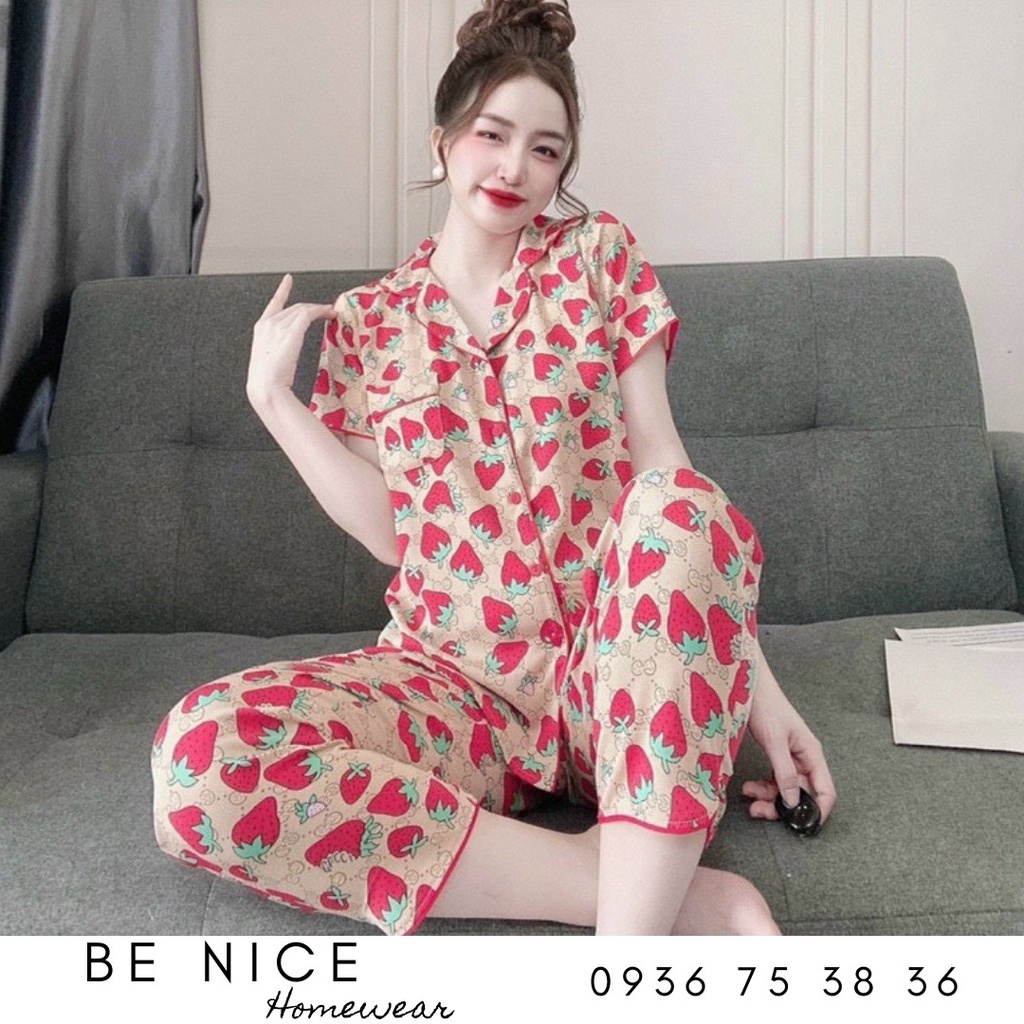 Set pijama dài mặc nhà chất đũi, Be Nice Homewear