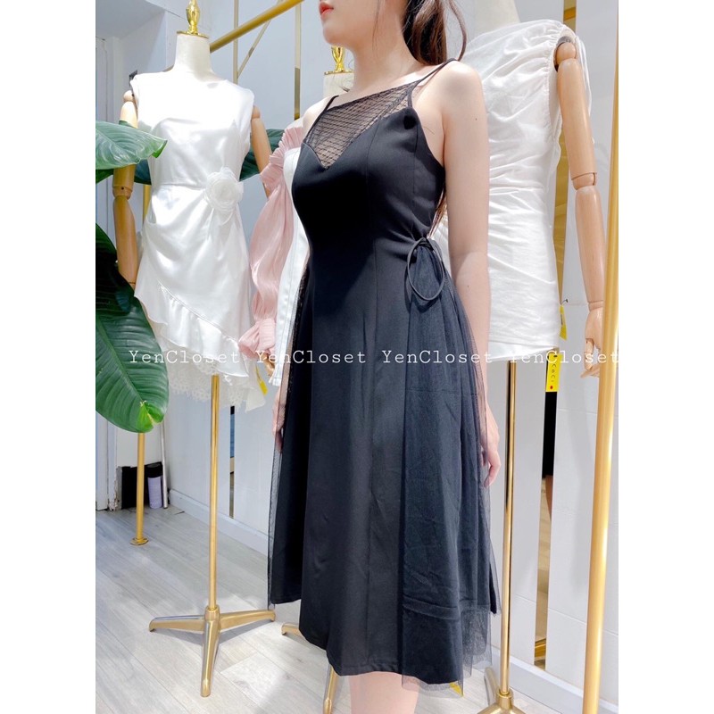 đầm lưới xoè 3 màu