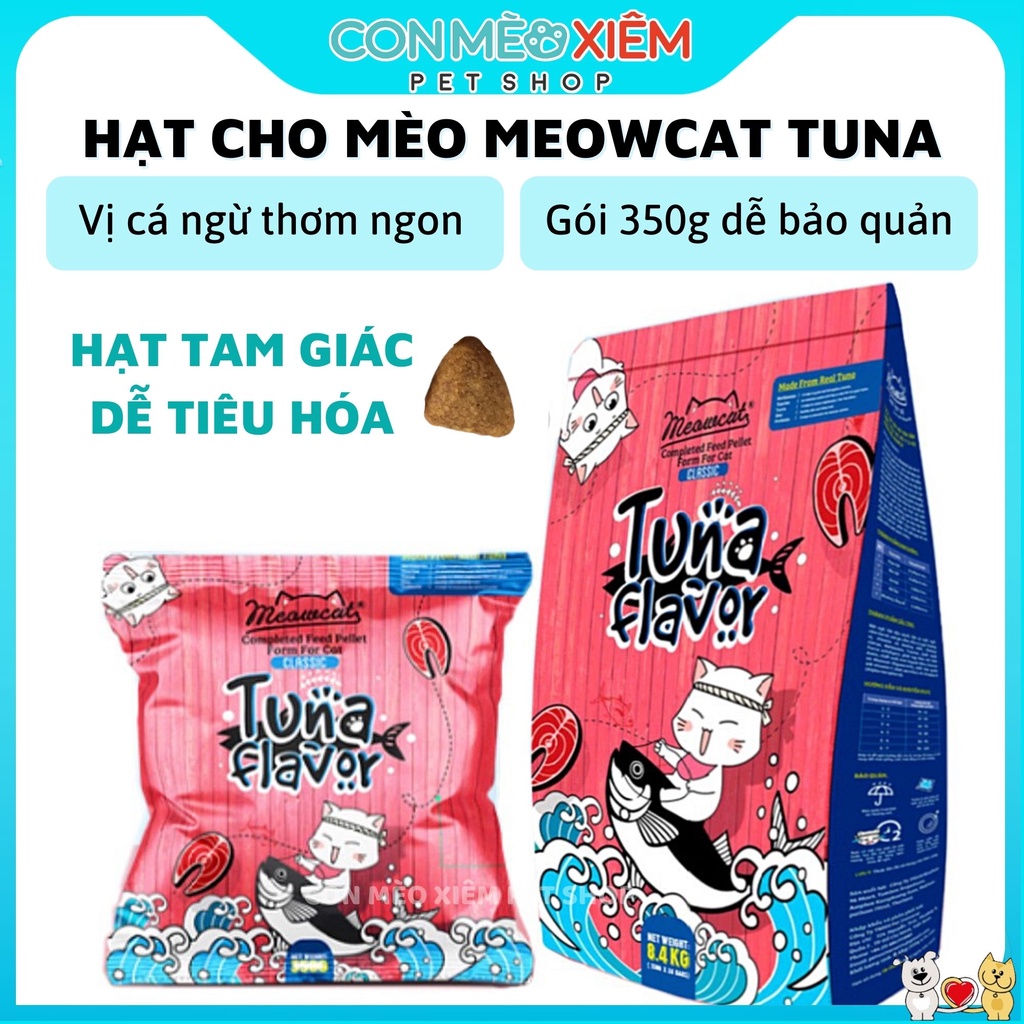 Hạt cho mèo Meowcat 350g, thức ăn khô cho mèo con lớn nhỏ Con Mèo Xiêm