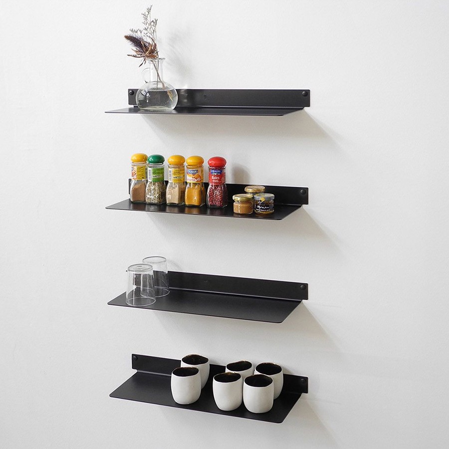 Kệ nhà bếp treo tường SMLIFE 4515 - Kệ treo tường bằng thép dày 1,6mm, sơn tĩnh điện Trắng/Đen hiện đại | BigBuy360 - bigbuy360.vn