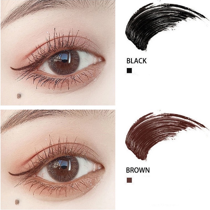 Mascara Chuốt Mi MJgigi 2 Màu Đầu Cọ Siêu Mảnh Chống Nước Lâu Trôi Không Nhòe