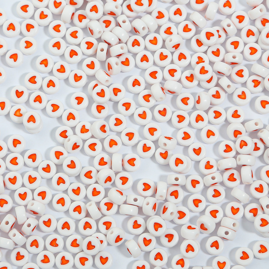 Set 100 Hạt Cườm Nhựa Acrylic 7x4mm Nhiều Màu Sắc Dùng Làm Đồ Chơi Cho Bé