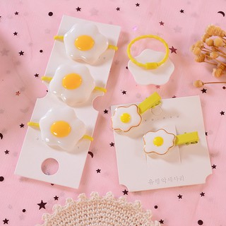 Kẹp Tóc Buộc Tóc Trứng Rán Dễ Thương