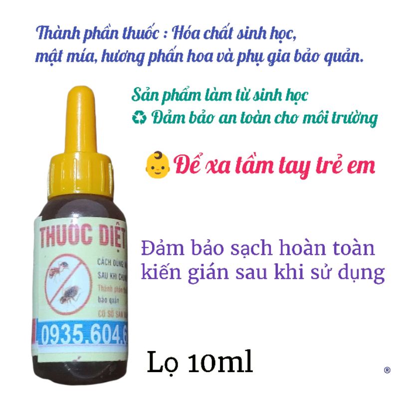 Thuốc diệt kiến gián 🔥Diệt tận gốc🔥 Lọ 10ml