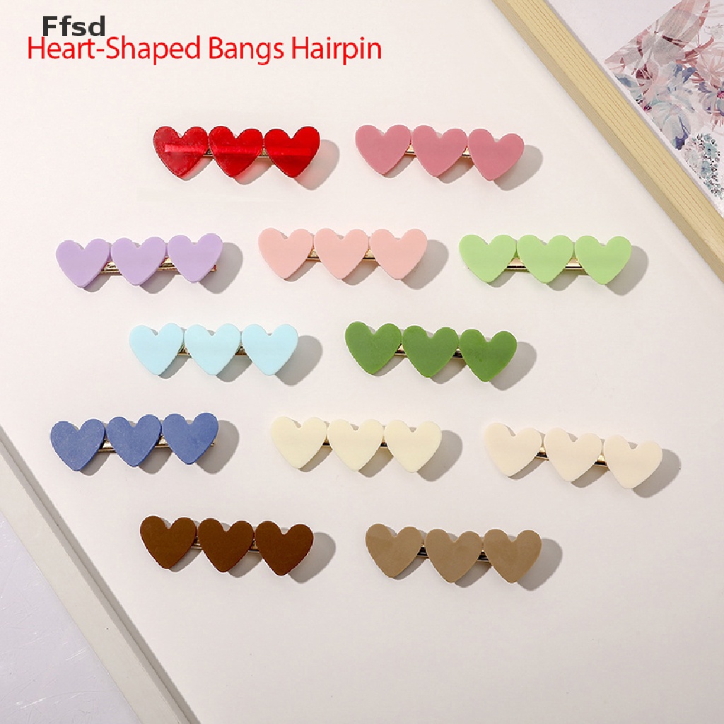 Kẹp Tóc Càng Cua Hình Trái Tim Nhiều Màu Phong Cách Hàn Quốc Cho Nữ